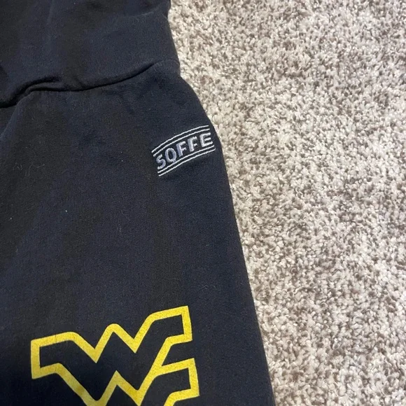 Soffe West Virginia Mountaineers Sweatpants Women’s Large WVU Black Lounge Pants - Picture 4 of 12